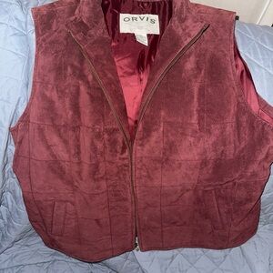 Orvis Burgundy Suede Vest